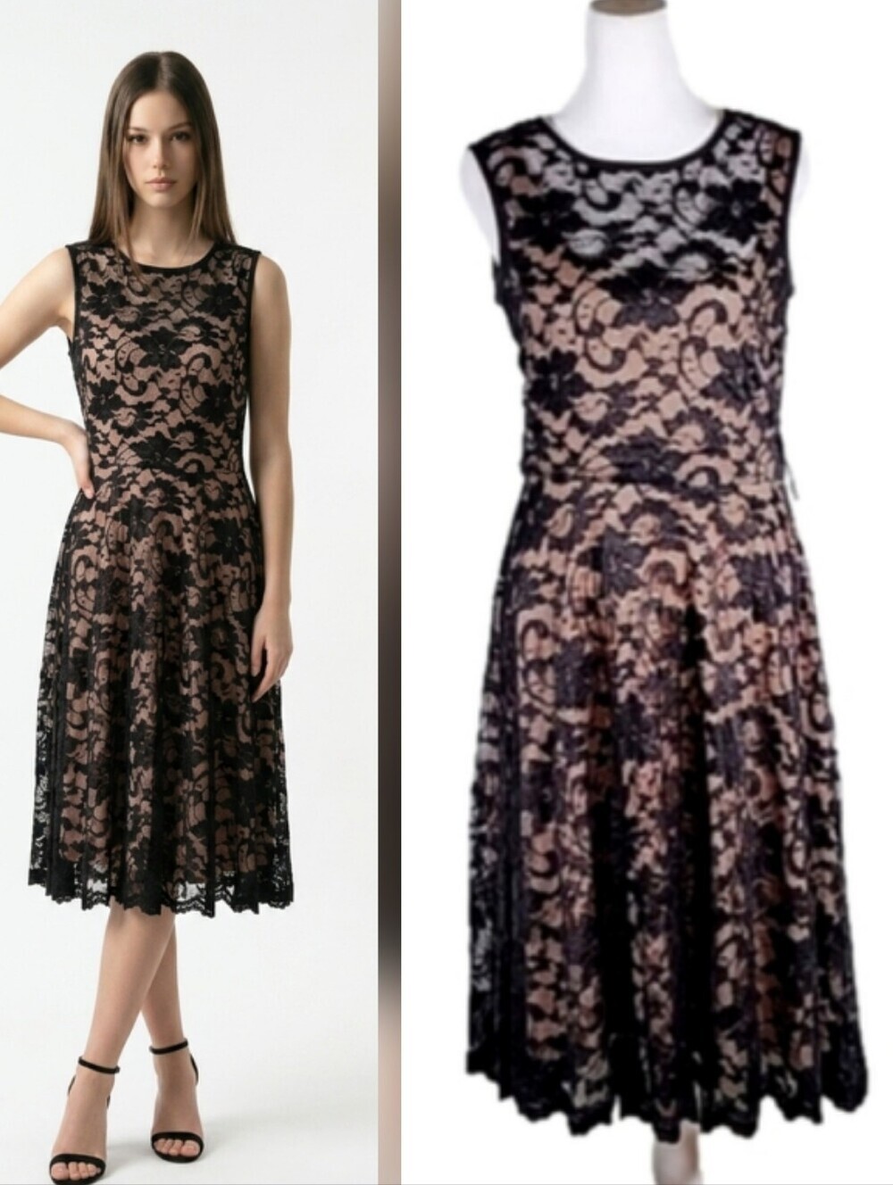 🤎 Marina black lace dress  size 4